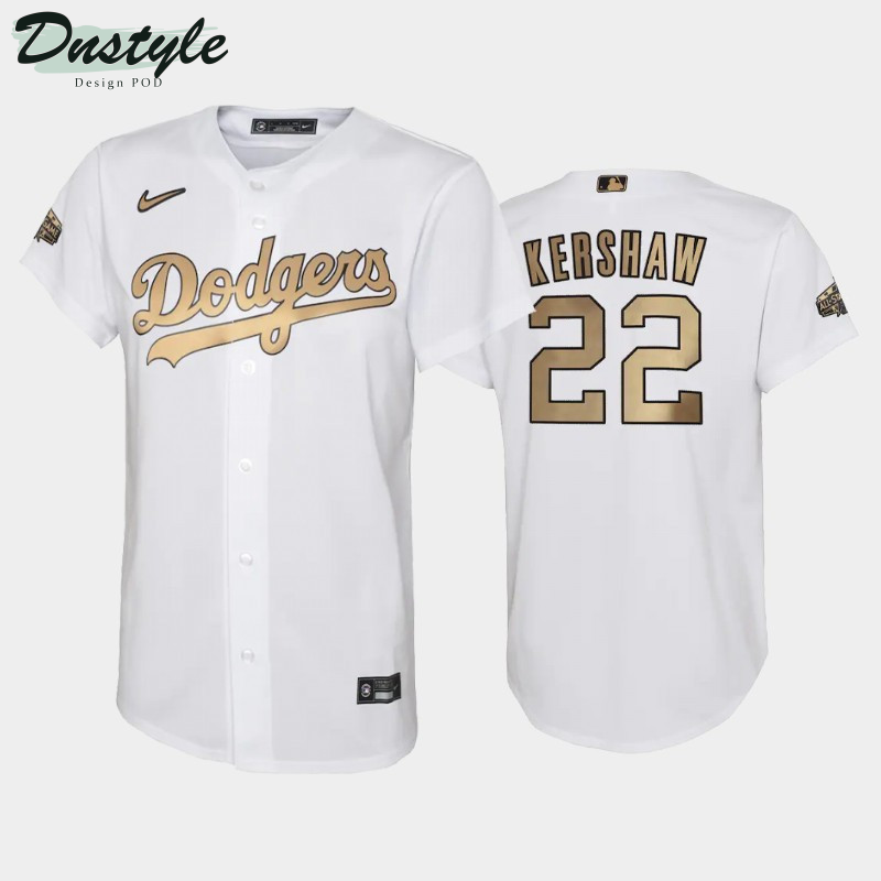 Los Angeles Dodgers 2022 MLB All-Star Game #22 Clayton Kershaw White Youth Jersey