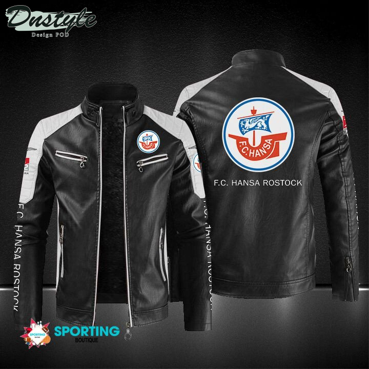 Hansa Rostock Block Sport Leather Jacket