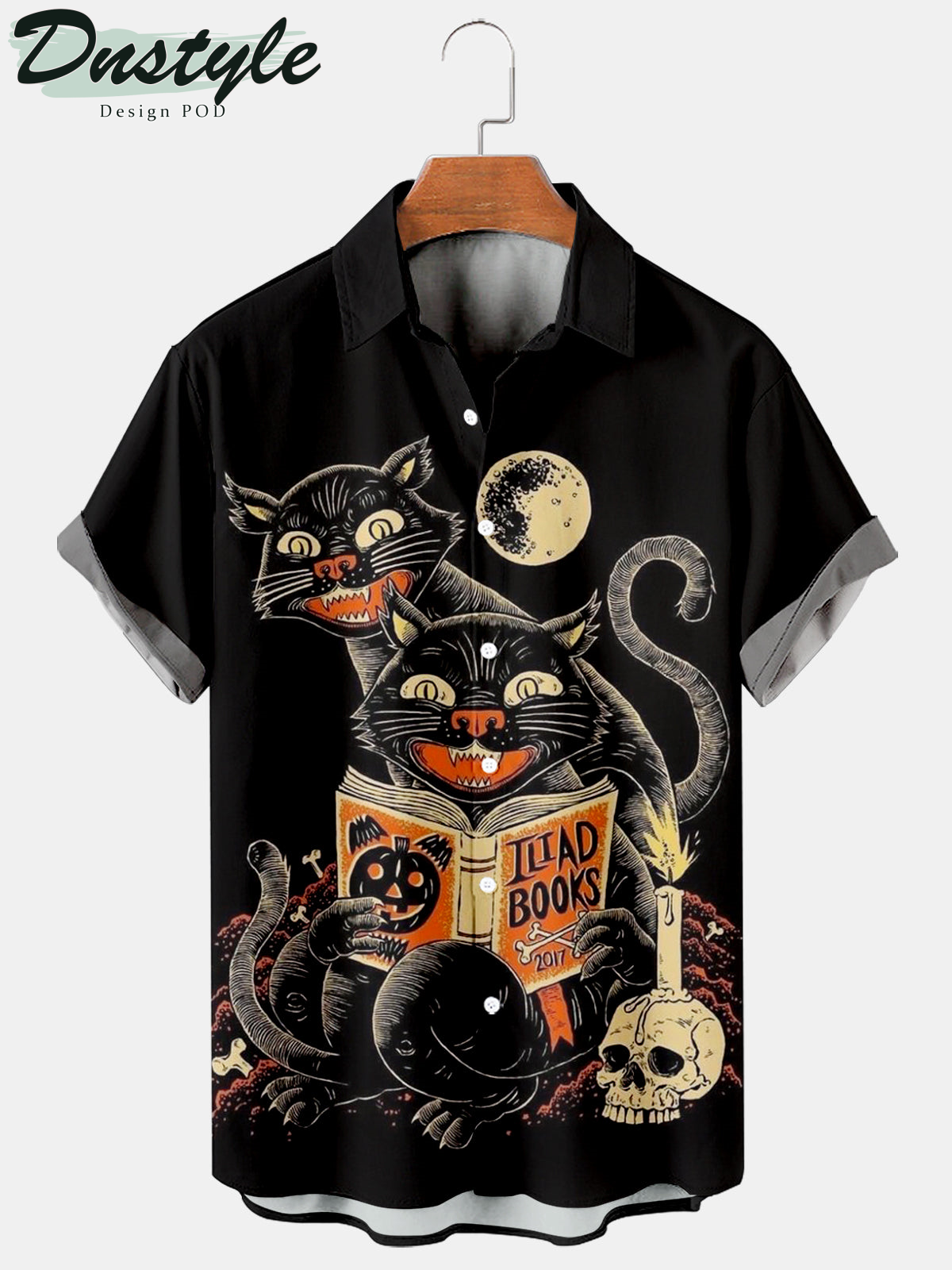 Happy Halloween Screaming Cat Hawaiian Shirt