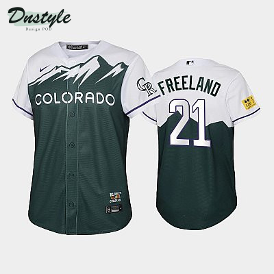2022 City Connect Rockies #21 Kyle Freeland Green Youth Jersey