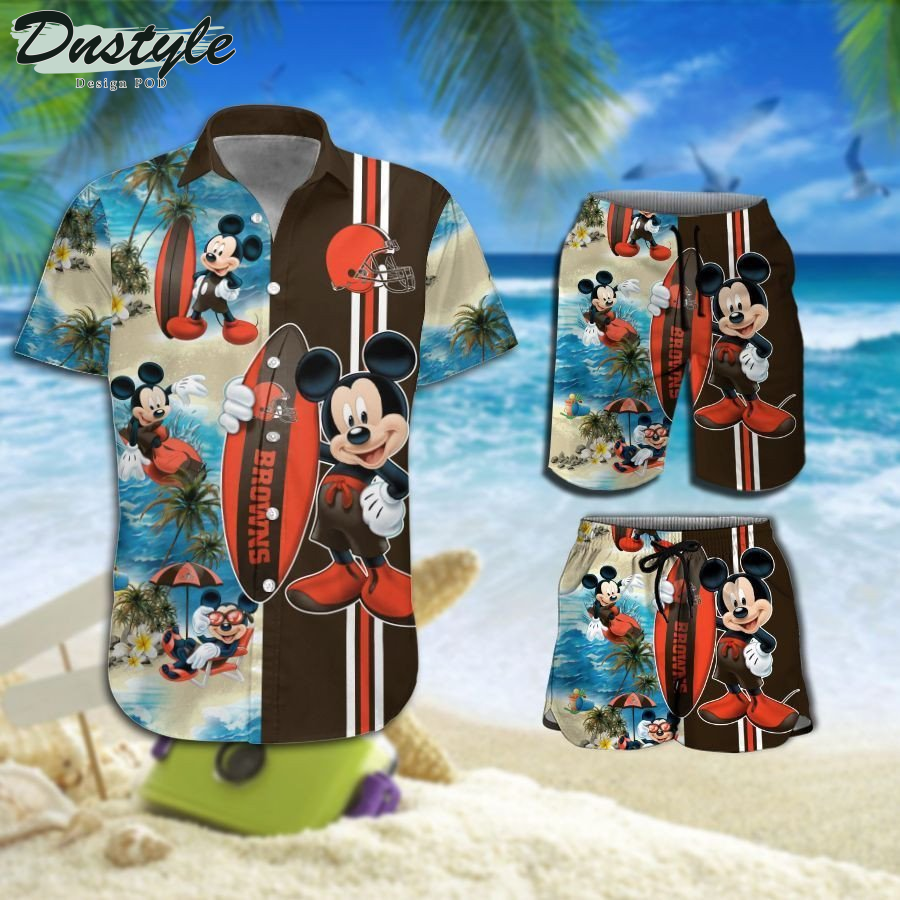 Carolina Panthers Mickey Mouse Surfing On The Beach Hawaiian Shirt Beach Short