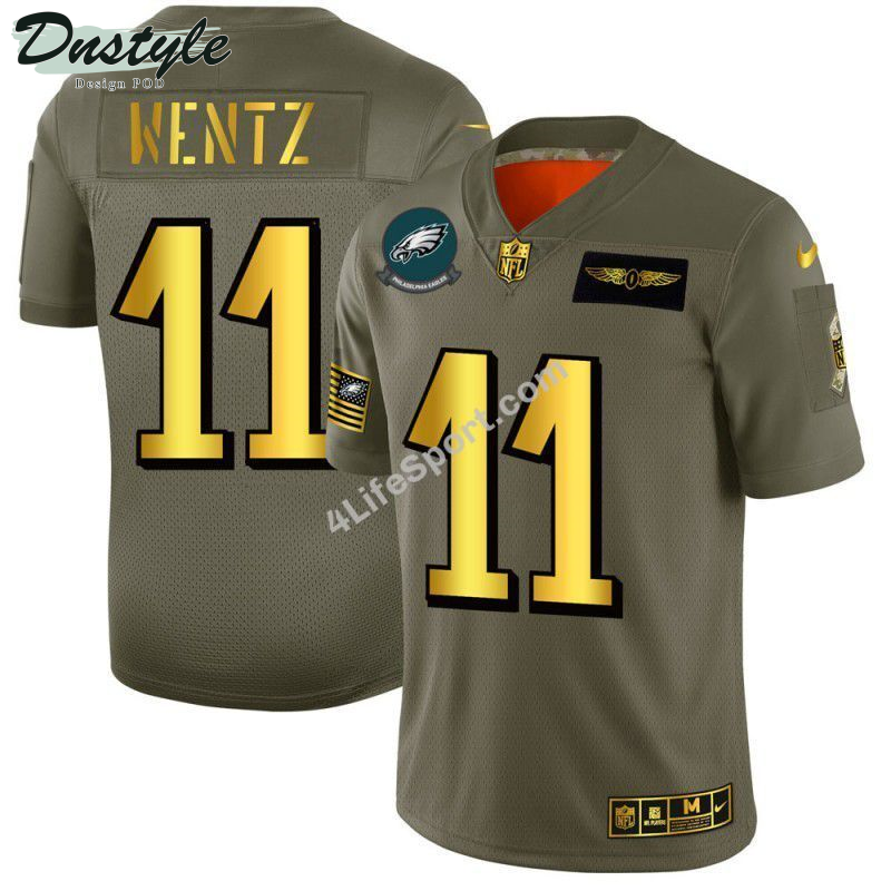 Carson Wentz 11 Philadelphia Eagles Brown-Green Football Jersey