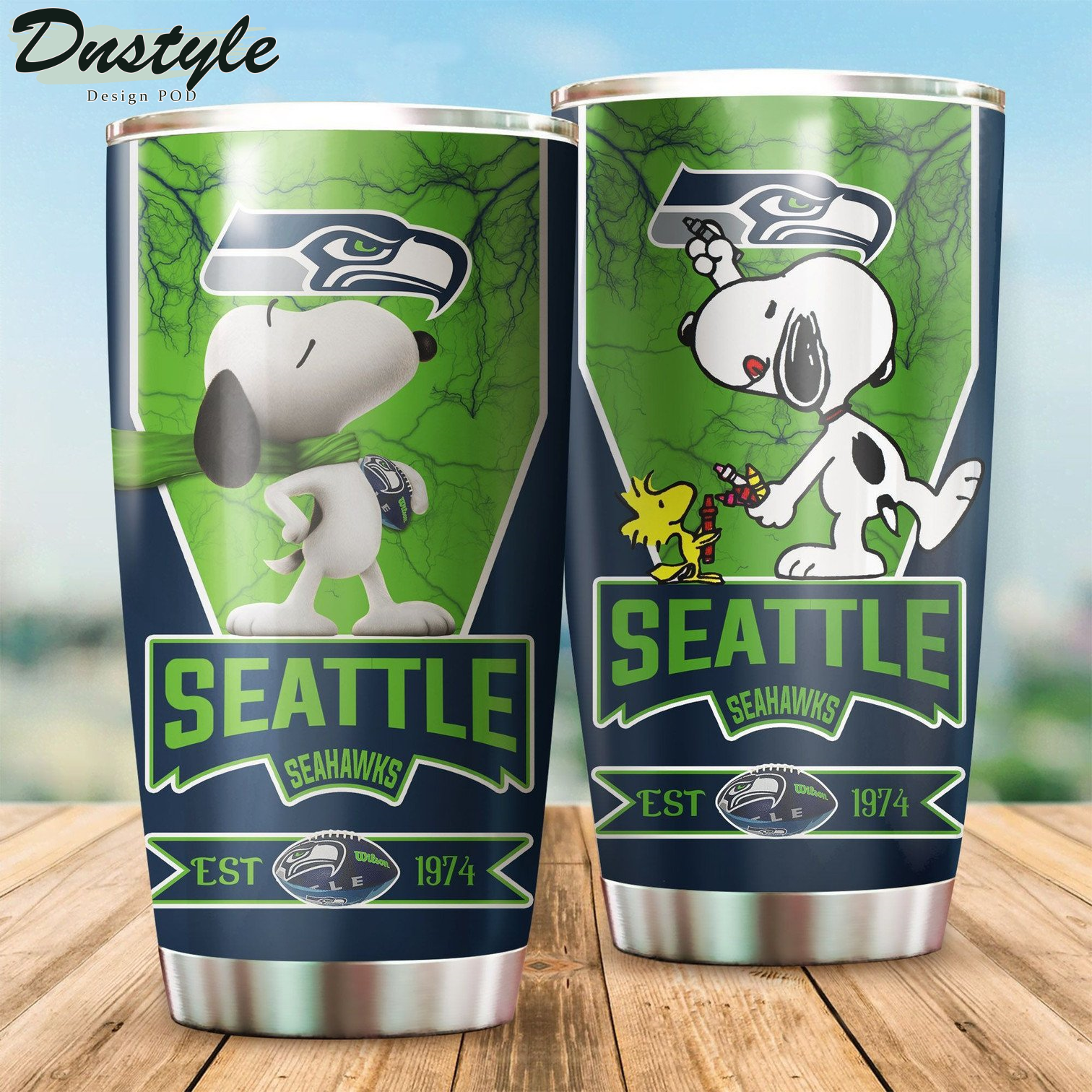 Seattle Seahawks Snoopy Tumbler