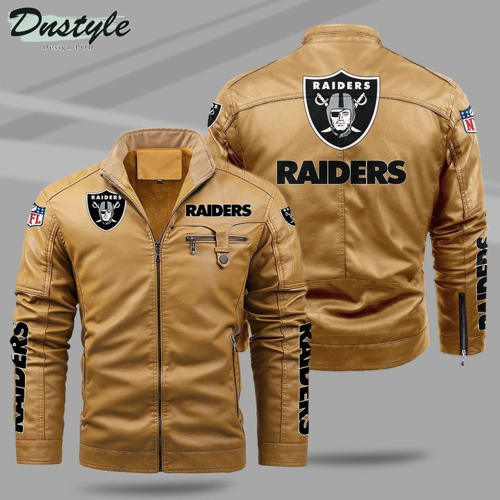 Las Vegas Raiders Fleece Leather Jacket