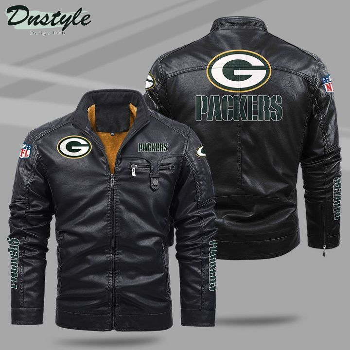 Green Bay Packers Fleece Leather Jacket