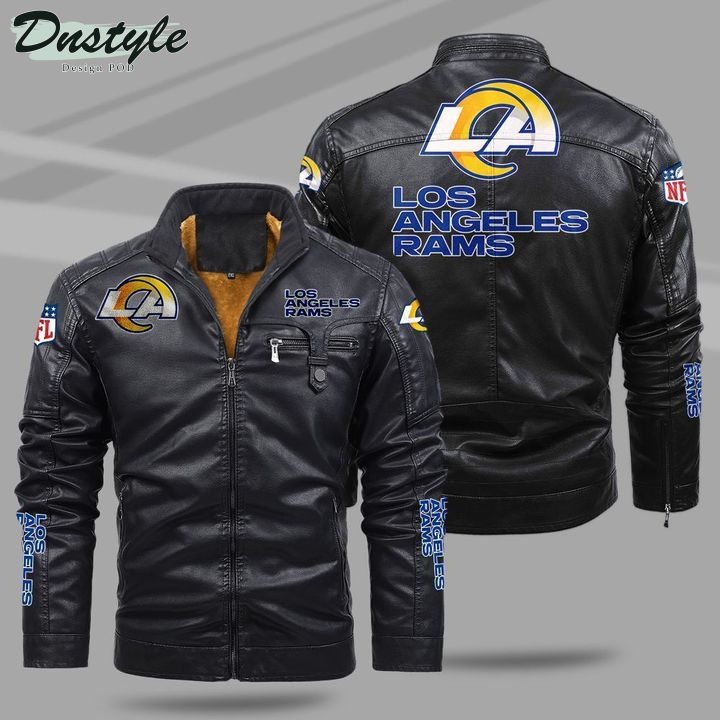 Los Angeles Rams Fleece Leather Jacket