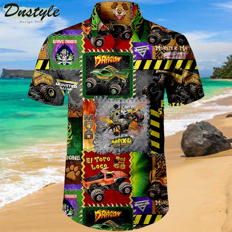 Monster Jam Monster MAX-D Truck Hawaiian Shirt