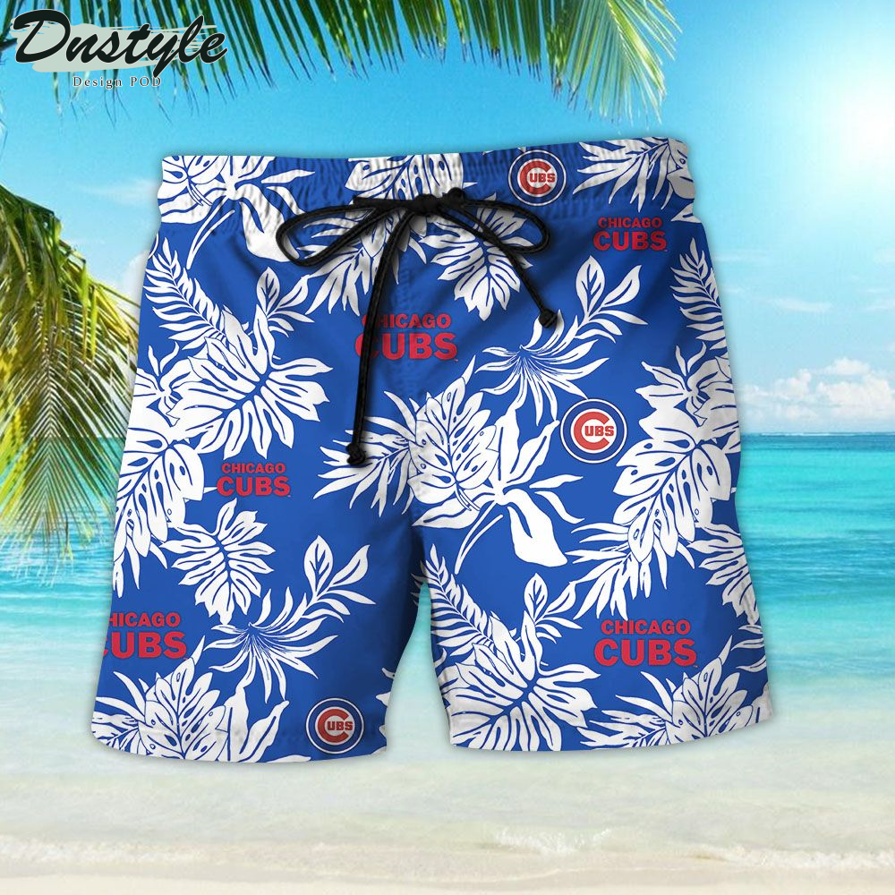 Chicago Cubs MLB Tropical Hawaiian Shirt Beach Shorts