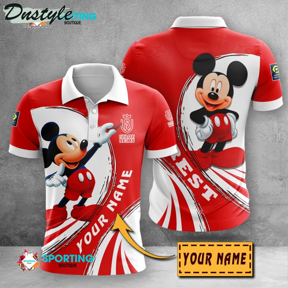 Stade de Reims Mickey Mouse Personalized Polo Shirt