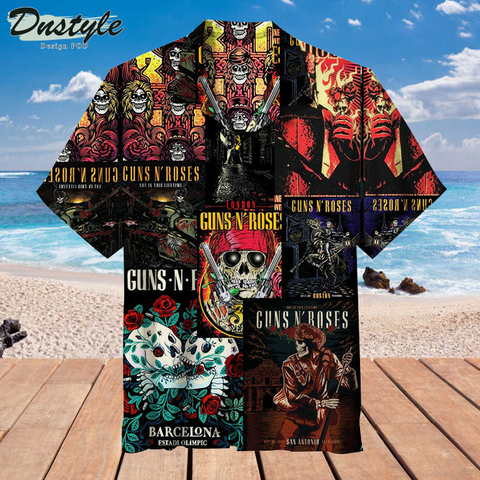 Guns N' Roses Skull Horror Universal Hawaiian Shirt