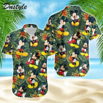 Mickey Mouse Disney Hibicus Tropical Forest Hawaiian Shirt