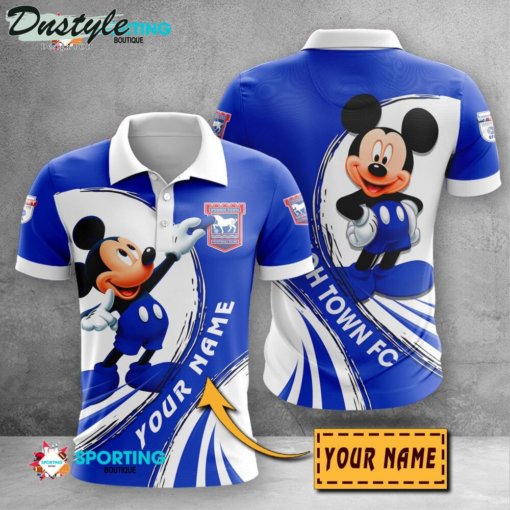 Ipswich Town F.C Mickey Mouse Personalized Polo Shirt