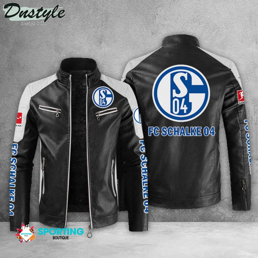 FC Schalke 04 Block Sport Leather Jacket