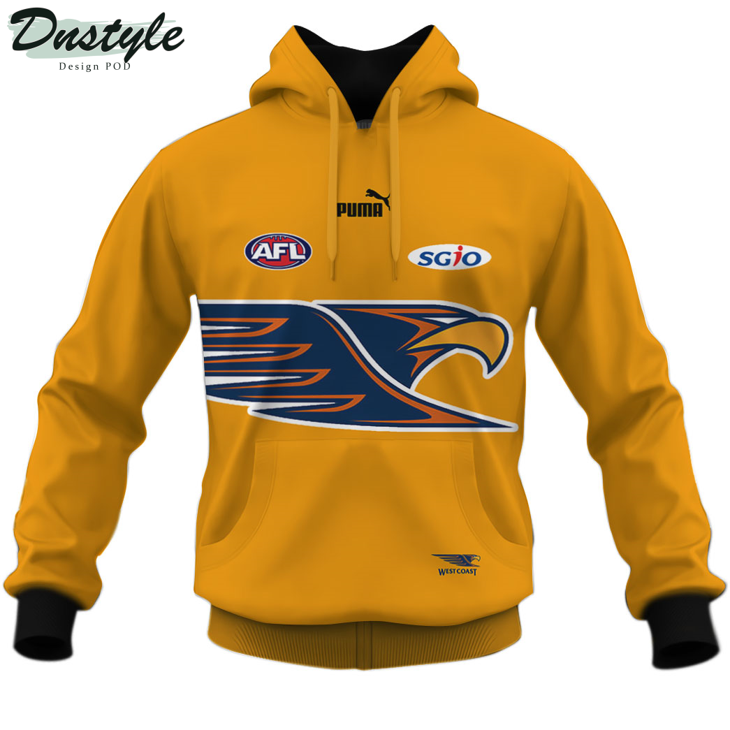 West Coast Eagles FC Version 6 Vintage Custom Hoodie Tshirt