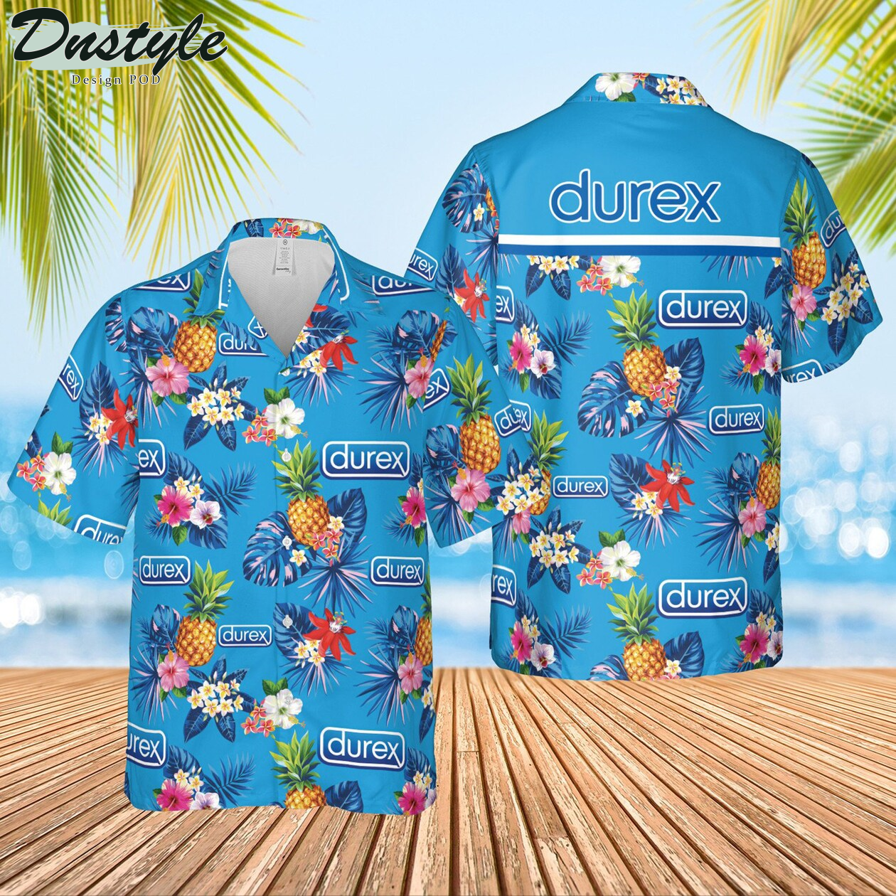 Durex Condoms Tropical Summer Hawaiian Shirt