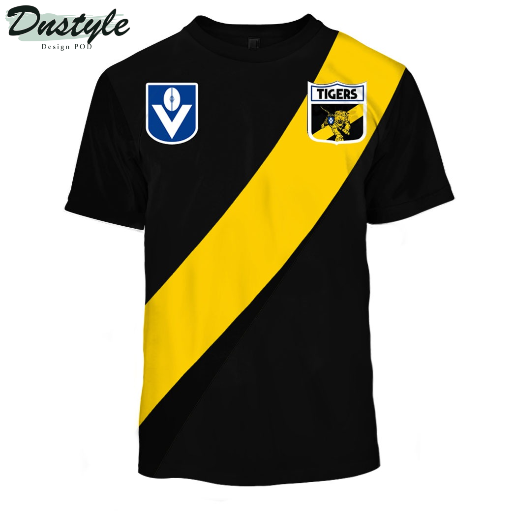 Richmond FC AFL 90s Custom Hoodie Tshirt