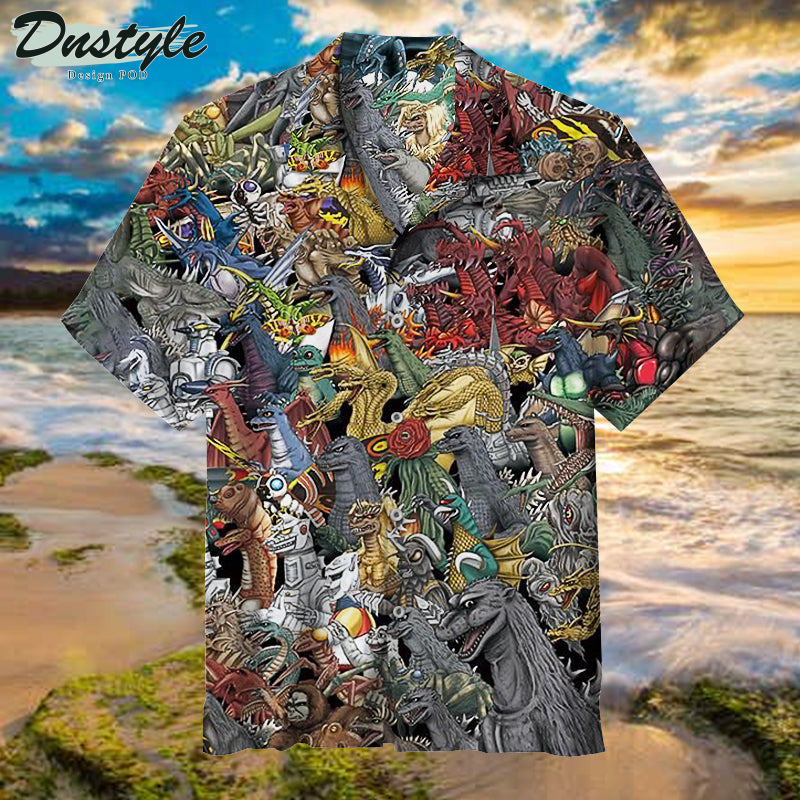 All Godzilla Monsters Hawaiian Shirt