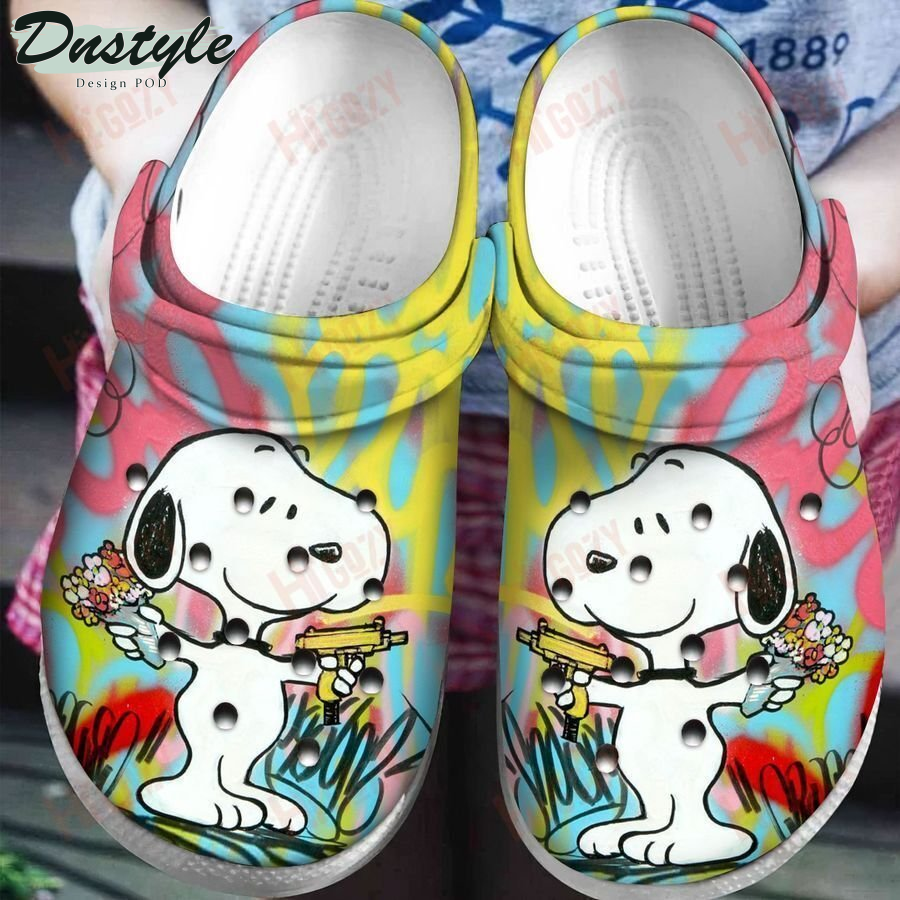 Snoopy Tie Dye Crocs Crocband Clog