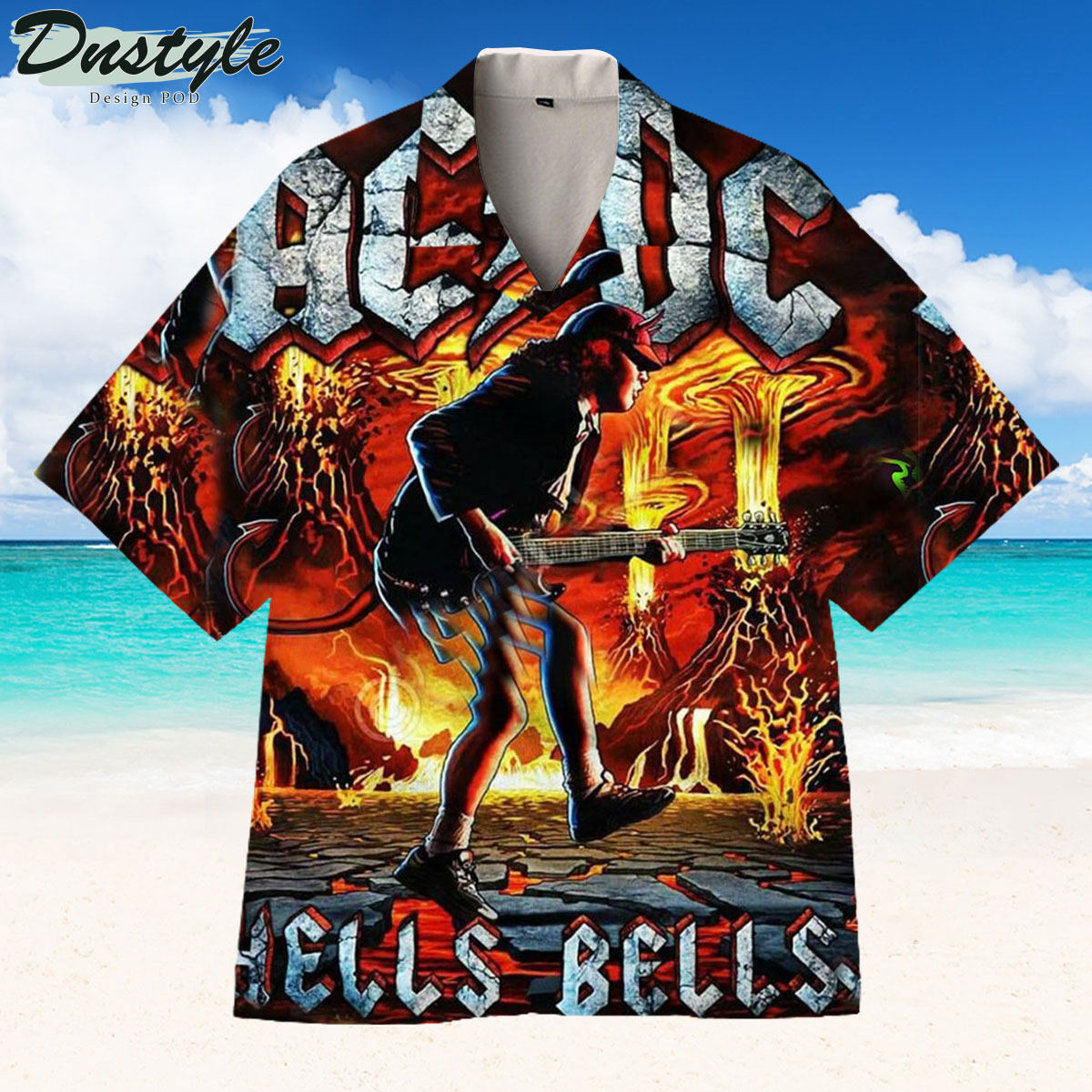 AC/DC Band Hells Bells Hawaiian Shirt