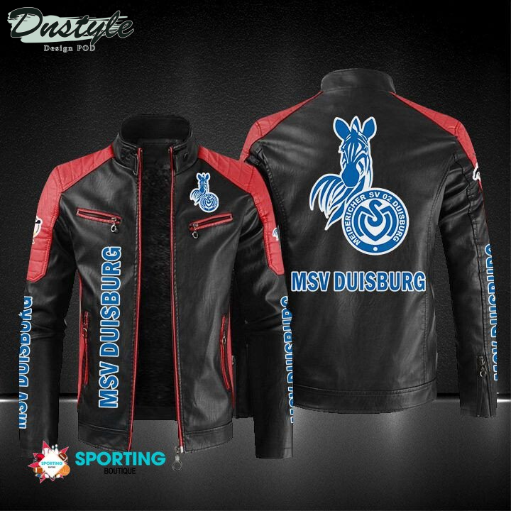MSV Duisburg Block Sport Leather Jacket