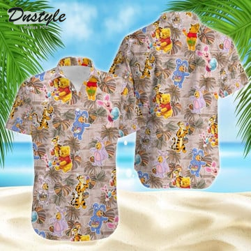 Winnie The Pooh Tigger Piglet Brown Leaves Disney Hawaiian Shirt