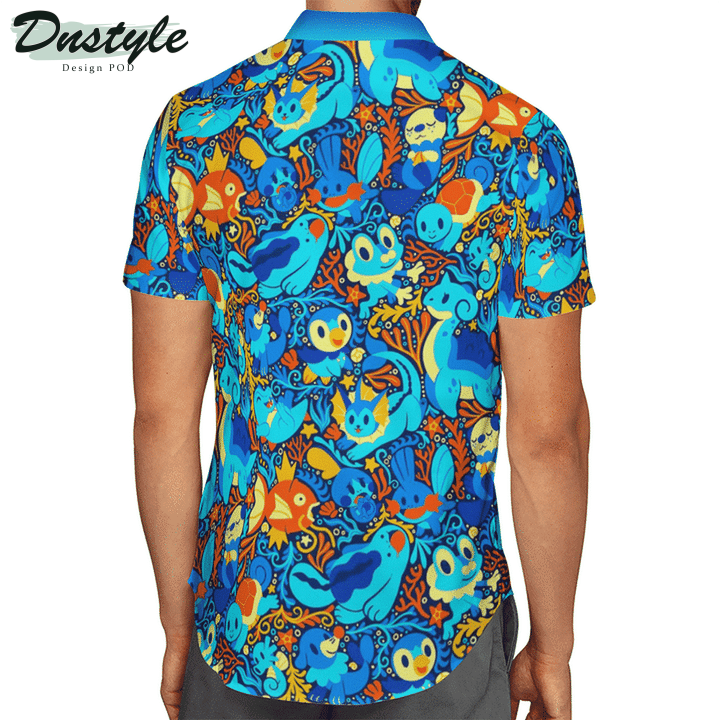 Pokemon Water Type Paisley Hawaiian Shirt