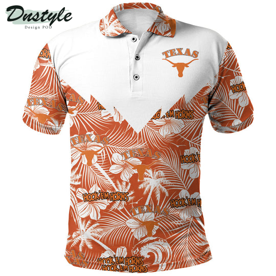 Texas Longhorns Tropical Seamless Polo Shirt