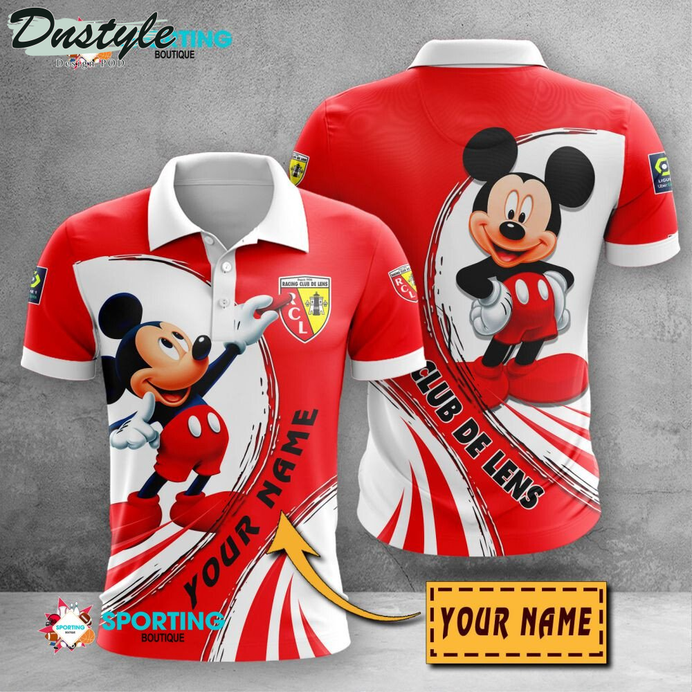 Racing Club de Lens Mickey Mouse Personalized Polo Shirt