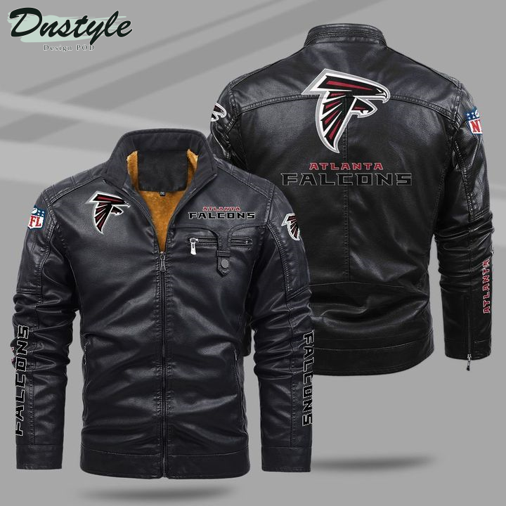 Atlanta Falcons Fleece Leather Jacket