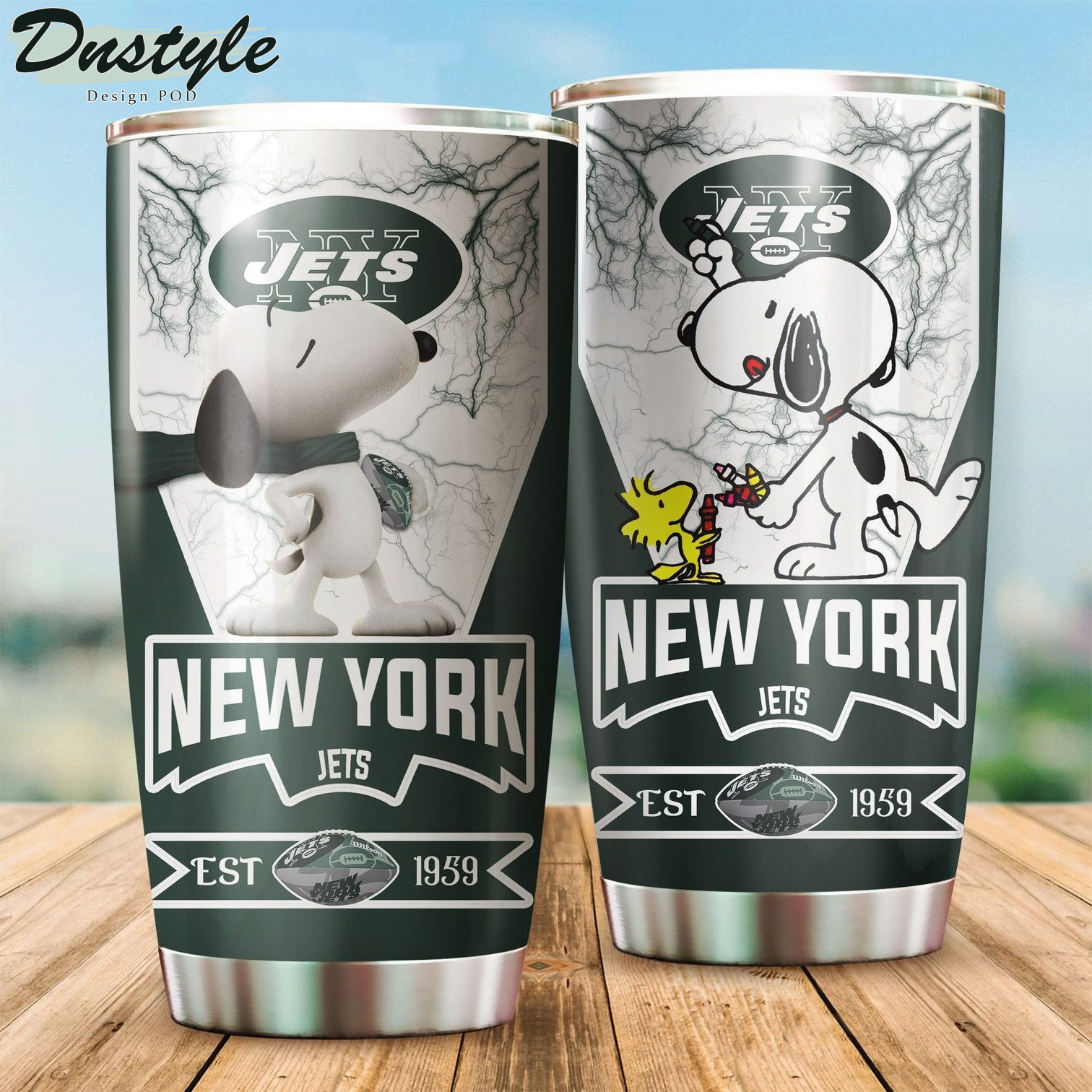New York Jets Est 1959 Snoopy Tumbler