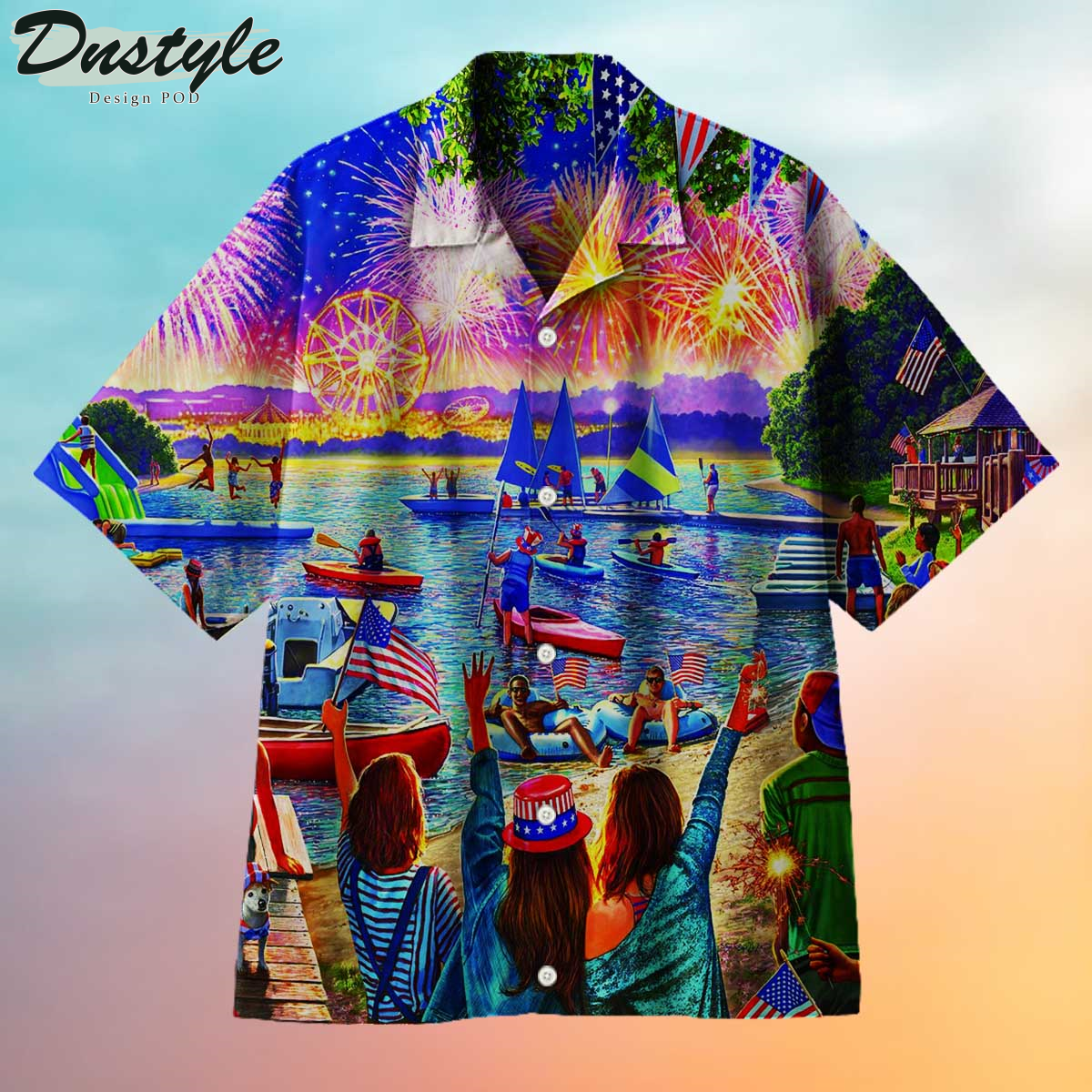 Celebrate Independence Day By Visiting The Lake Hawaiian Shirt