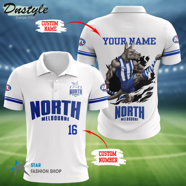 North Melbourne Football Club Personalized 3D Polo Shirt
