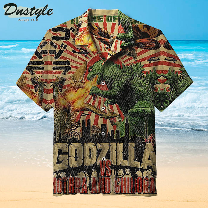 Godzilla vs Mothra and King Ghidorah: Giant Monsters All-Out Attack Hawaiian Shirt
