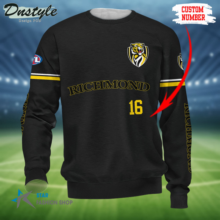 Richmond Football Club Custom Name 3D Hoodie Tshirt