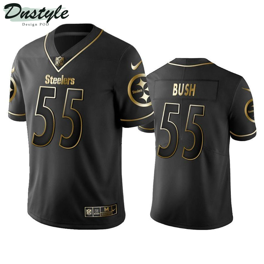 Devin Bush Jr. 55 Pittsburgh Steelers Black Gold Football Jersey