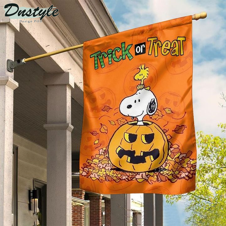 Snoopy Woodstock Trick Or Treat Halloween Flag