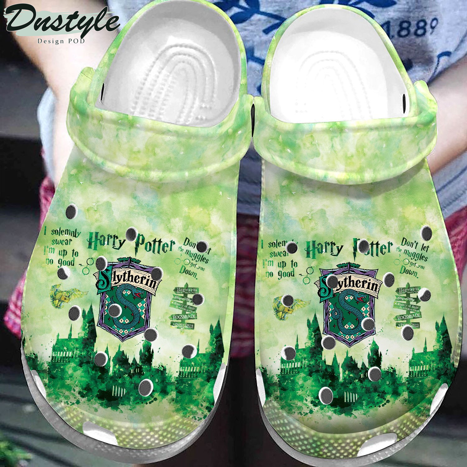Hp Slytherin House Magic Clog Crocs Shoes