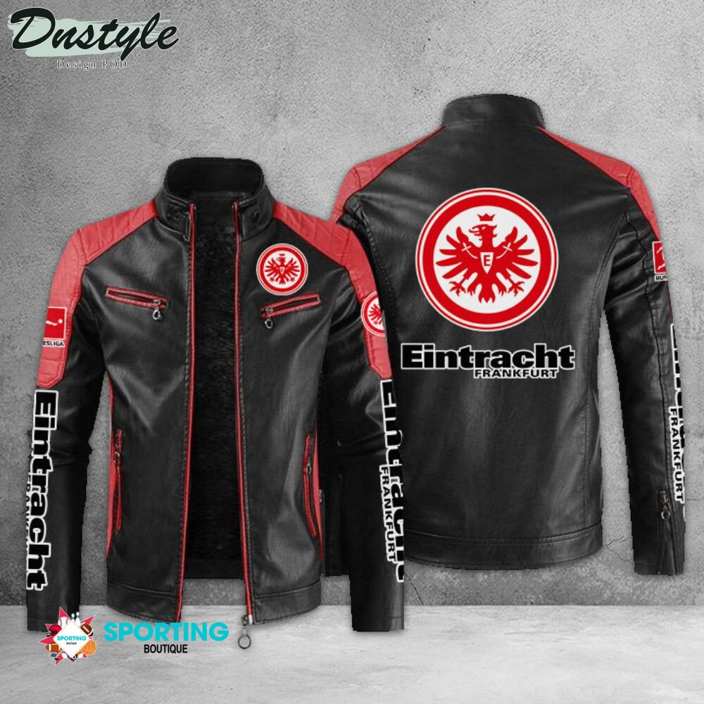 Eintracht Frankfurt Block Sport Leather Jacket