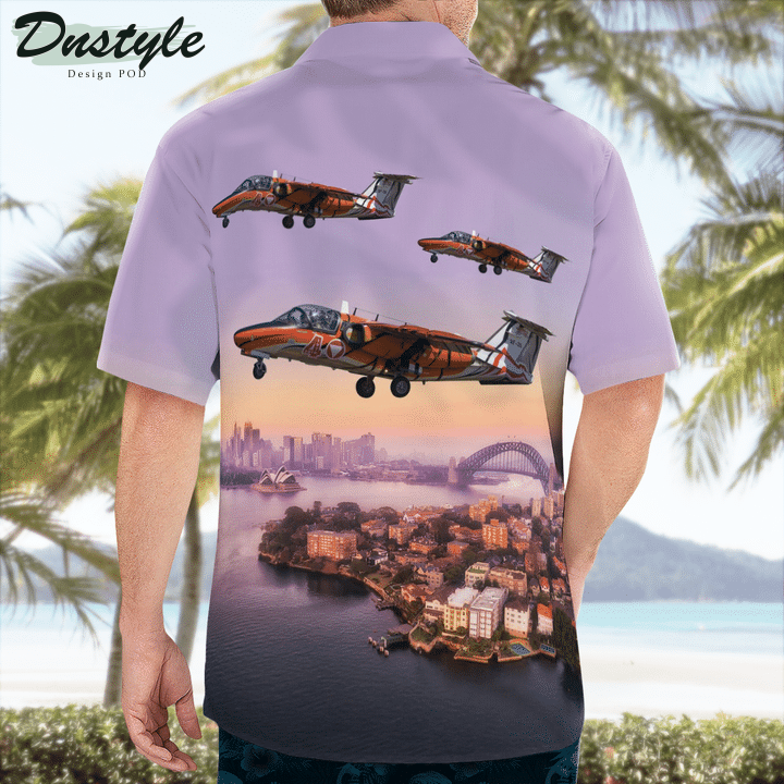 Austrian Air Force Österreichische Luftstreitkräfte Saab 105 Jet Trainer Aircraft Hawaiian Shirt