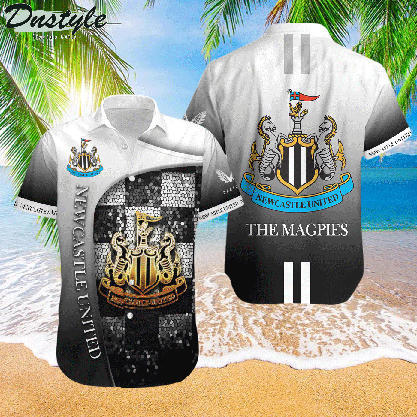 Newcastle United 3d The Magpies Hawaiian Shirt