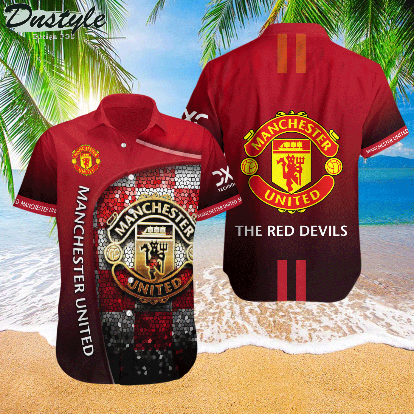 Manchester United 3d The Red Devils Hawaiian Shirt
