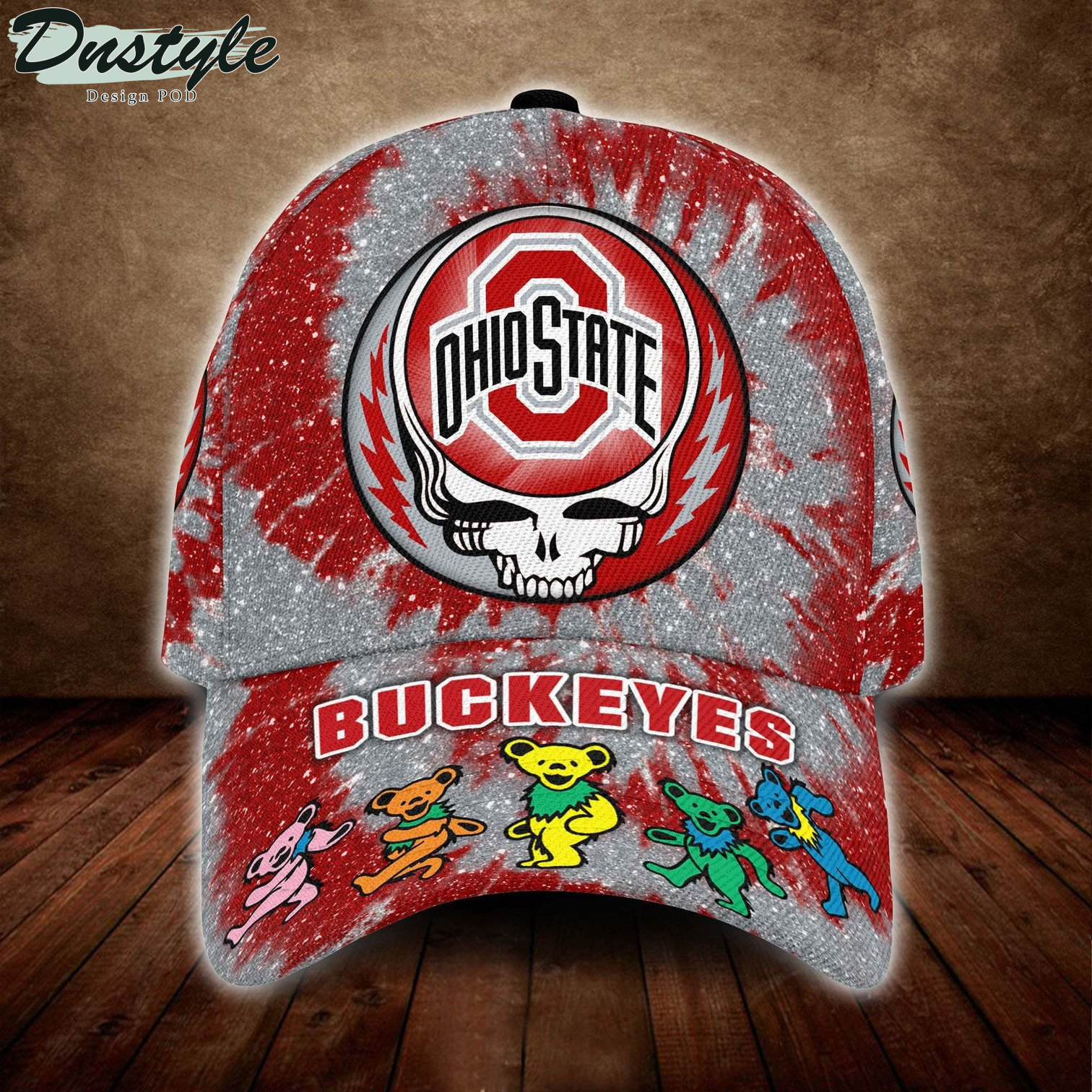 Ohio State Buckeyes And Grateful Dead Band Baseball Classic Cap