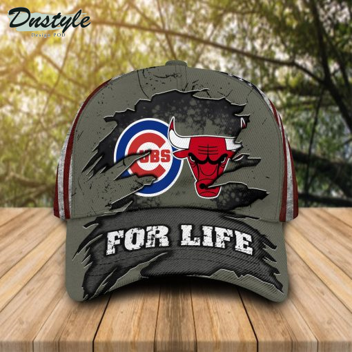 Chicago Cubs Chicago Bulls Chicago Blackhawks Chicago Bears For Life Classic Cap