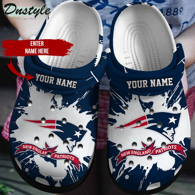 New England Patriots Personalized Crocs Clog Shoes