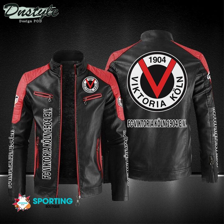 Viktoria Koln Block Sport Leather Jacket