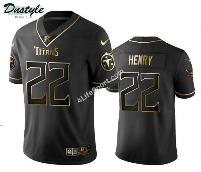 Derrick Henry 22 Tennessee Titans Black Gold Football Jersey