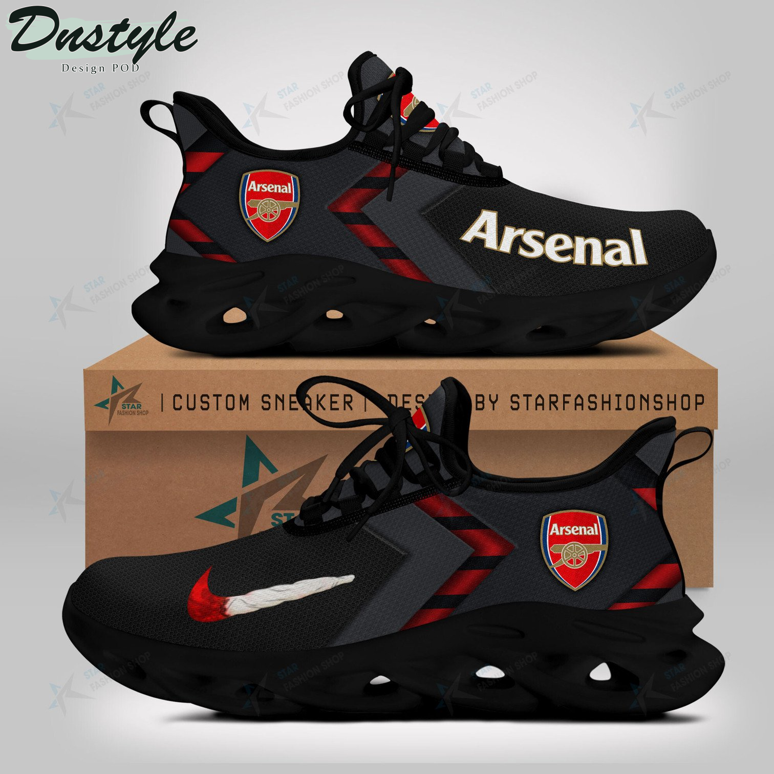 Arsenal F.C EPL Custom Max Soul Shoes
