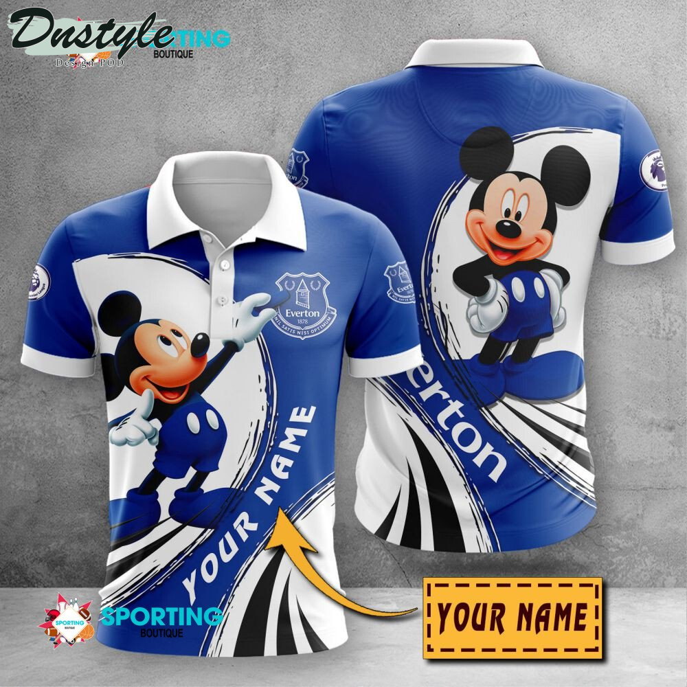Everton F.C Mickey Mouse Personalized Polo Shirt