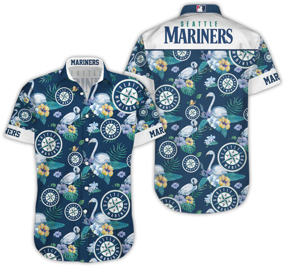 Seattle Mariners Hawaiian Shirt Beach Shorts