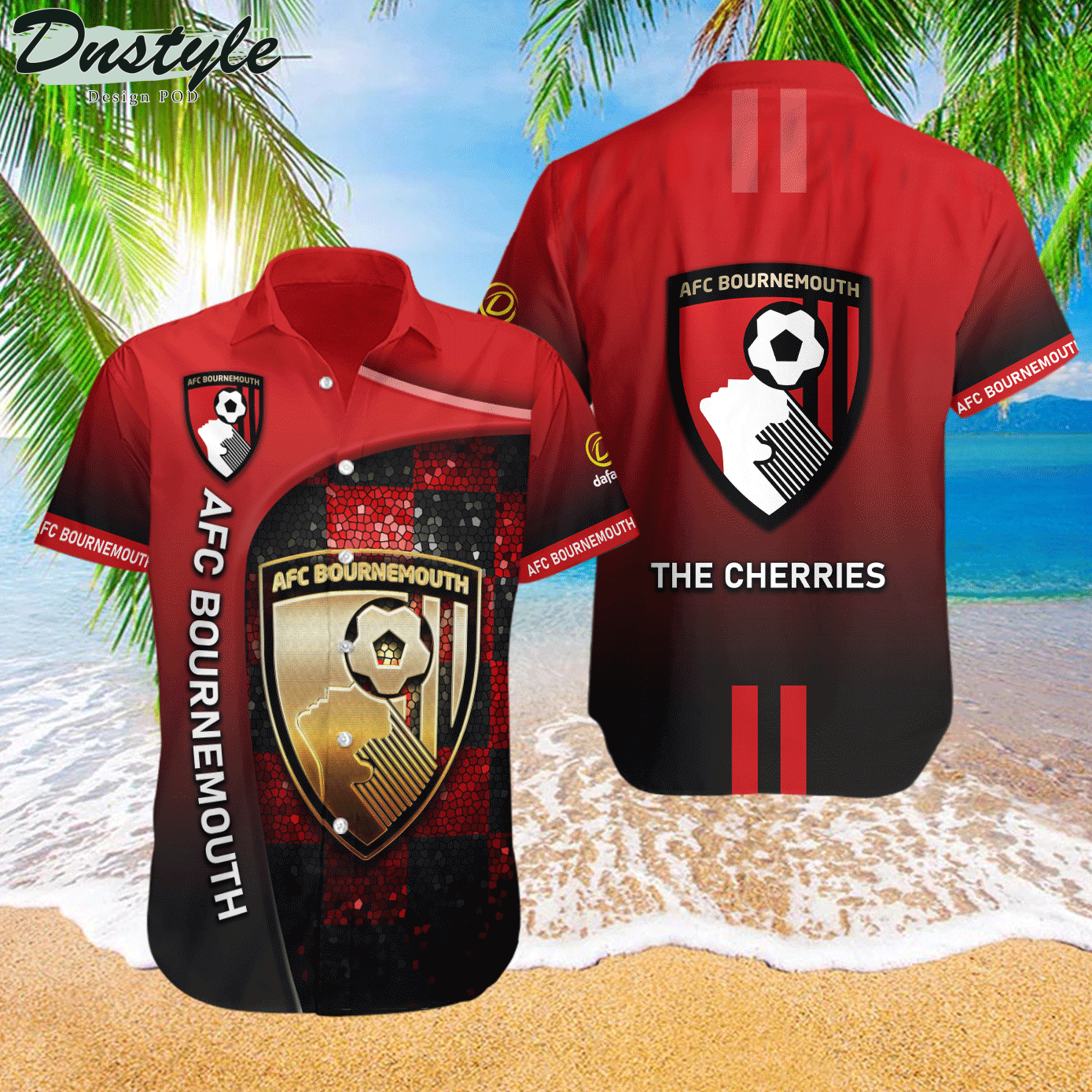 AFC Bournemouth 3d The Cherries Hawaiian Shirt